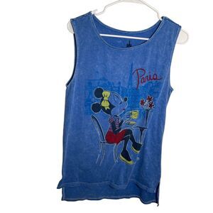 Disney Parks Tank Top Women's Medium Minnie Mouse Round Neck Paris France